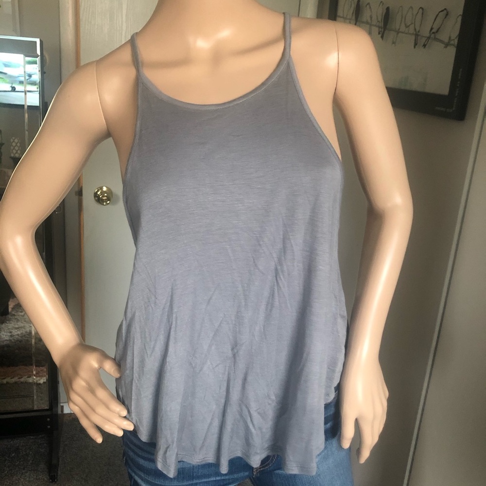 Grey Loose Fit Halter Tank
